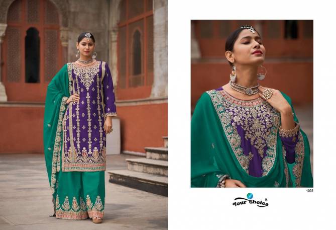 Glory By Your Choice Georgette Wedding Wear Readymade Suits Wholesale Price In Surat
